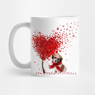 Happy Valentine's Day Heart Tree Love Shichon Mug